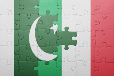 İtalya ve pakistan ulusal bayrak ile bulmaca