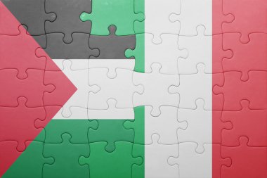 İtalya ve Filistin Ulusal bayrak ile bulmaca