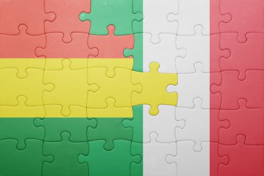 İtalya ve Bolivya Ulusal bayrak ile bulmaca