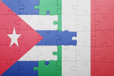 İtalya ve Küba ulusal bayrak ile bulmaca