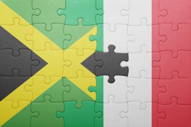 İtalya ve Türkiye ulusal bayrak ile bulmaca