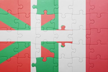 İtalya ve Bask ülkenin ulusal bayrak ile bulmaca