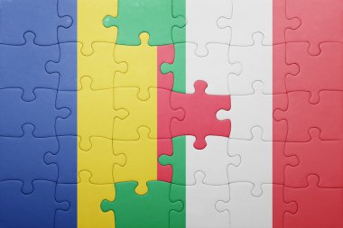 İtalya ve Romanya ulusal bayrak ile bulmaca