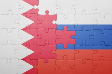 Bahreyn ve Rusya'nın ulusal bayrak ile bulmaca