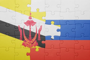 brunei ve Rusya'nın ulusal bayrak ile bulmaca
