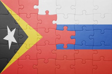 Doğu timor ve Rusya'nın ulusal bayrak ile bulmaca