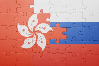 hong kong ve Rusya'nın ulusal bayrak ile bulmaca