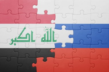 Irak ve Rusya ulusal bayrak ile bulmaca