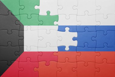 Kuveyt ve Rusya ulusal bayrak ile bulmaca
