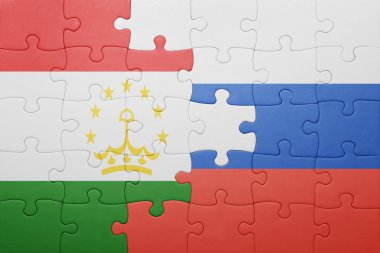 Tacikistan ve Rusya'nın ulusal bayrak ile bulmaca