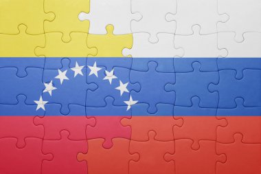 venezuela ve Rusya ulusal bayrak ile bulmaca