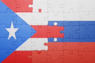 Porto Riko ve Rusya'nın ulusal bayrak ile bulmaca