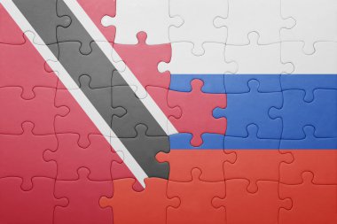 trinidad ve tobago ve Rusya'nın ulusal bayrak ile bulmaca