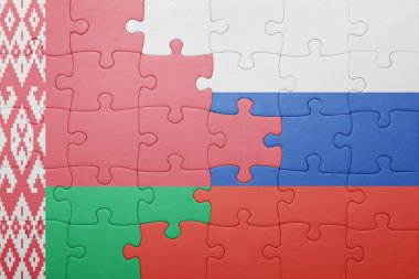 belarus ve Rusya ulusal bayrak ile bulmaca