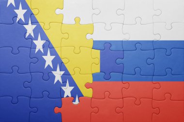 Bosna ve Hersek ve Rusya ulusal bayrak ile bulmaca
