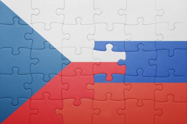 Çek Cumhuriyeti ve Rusya'nın ulusal bayrak ile bulmaca