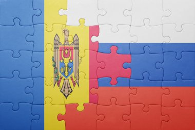 moldova ve Rusya'nın ulusal bayrak ile bulmaca