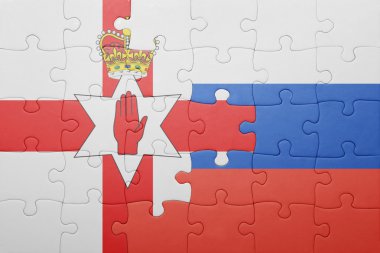 Kuzey İrlanda ve Rusya'nın ulusal bayrak ile bulmaca