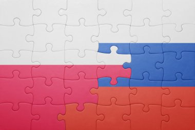 Polonya ve Rusya'nın ulusal bayrak ile bulmaca