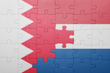 Hollanda ve Bahreyn ulusal bayrak ile bulmaca