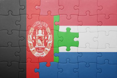 Hollanda ve Afganistan Ulusal bayrak ile bulmaca