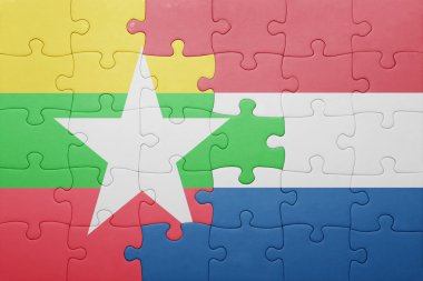 Hollanda ve myanmar bayrağı ile bulmaca