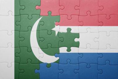 Hollanda ve pakistan ulusal bayrak ile bulmaca