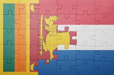 Hollanda ve sri lanka ulusal bayrak ile bulmaca