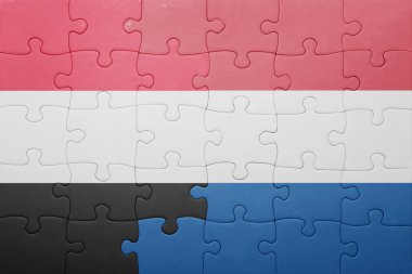Hollanda ve yemen ulusal bayrak ile bulmaca
