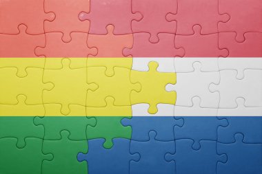 Hollanda ve Bolivya Ulusal bayrak ile bulmaca