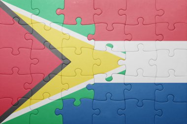 Hollanda ve guyana ulusal bayrak ile bulmaca