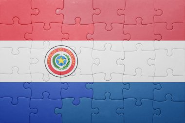 Hollanda ve paraguay ulusal bayrak ile bulmaca