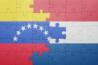 Hollanda ve venezuela ulusal bayrak ile bulmaca