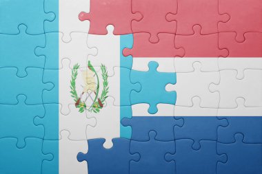 Hollanda ve guatemala ulusal bayrak ile bulmaca
