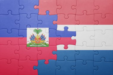 Hollanda ve haiti ulusal bayrak ile bulmaca