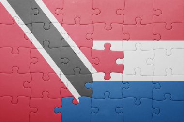trinidad ve tobago ve Hollanda ulusal bayrak ile bulmaca