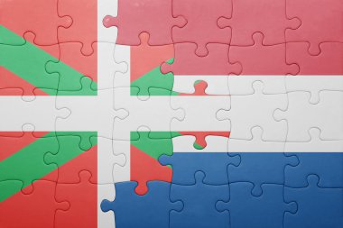 Hollanda ve Bask ülkenin ulusal bayrak ile bulmaca