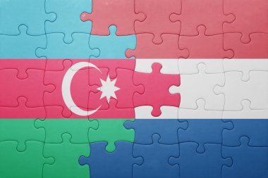 Hollanda ve Azerbaycan ulusal bayrak ile bulmaca