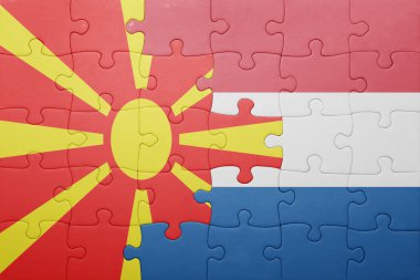 bayrağı Hollanda ve Makedonya ile bulmaca