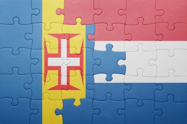 Hollanda ve madeira ulusal bayrak ile bulmaca