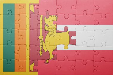 sri lanka ve Avusturya ulusal bayrak ile bulmaca 