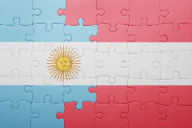 Arjantin ve Avusturya ulusal bayrak ile bulmaca 