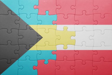 Bahamalar ve Avusturya ulusal bayrak ile bulmaca 