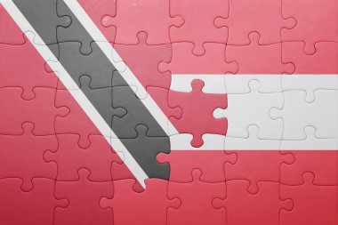 trinidad ve tobago ve Avusturya ulusal bayrak ile bulmaca 