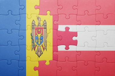 moldova ve Avusturya ulusal bayrak ile bulmaca 
