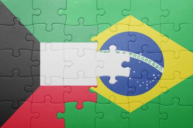 Kuveyt ve Brezilya ulusal bayrak ile bulmaca