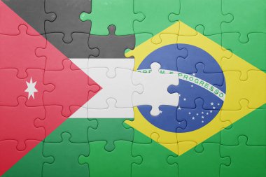 jordan ve Brezilya ulusal bayrak ile bulmaca