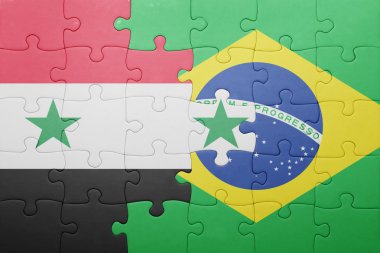 Suriye ve Brezilya ulusal bayrak ile bulmaca
