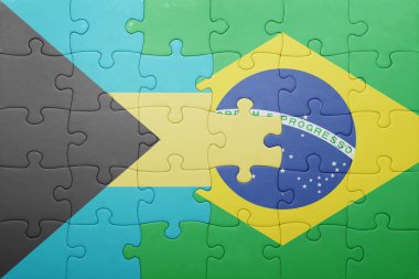 Bahamalar ve Brezilya ulusal bayrak ile bulmaca