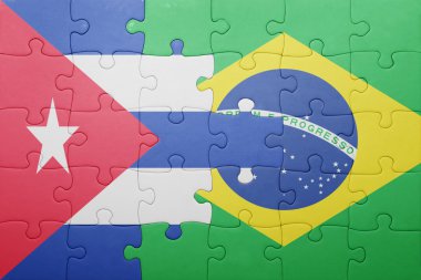 Küba ve Brezilya ulusal bayrak ile bulmaca